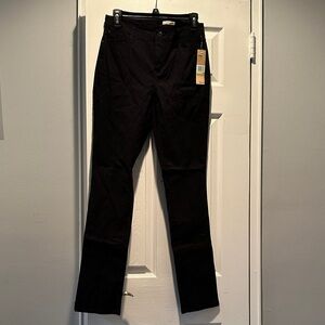 Black Straight-Leg Pants